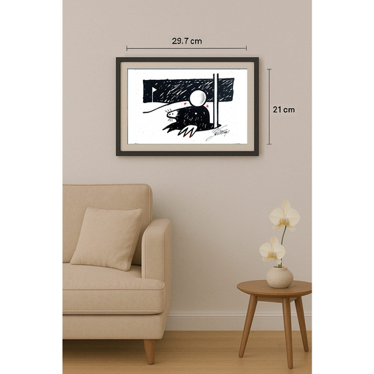 Andrea Bersani 29x21cm Orijinal Karikatür BOD00270