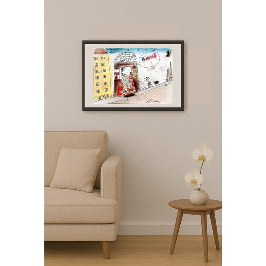 Alp Özkuvancı 29x21cm Orijinal Karikatür BOD00776