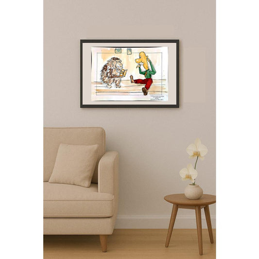 Vaidzelevich Aliaksandr 43x30cm Orijinal Karikatür BOD01026