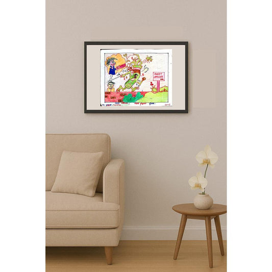 Pavan Malhotra 29x21cm Orijinal Karikatür BOD01088