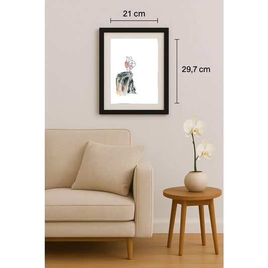 Sepideh Anjomrooz 29x21cm Orijinal Karikatür BOD01200