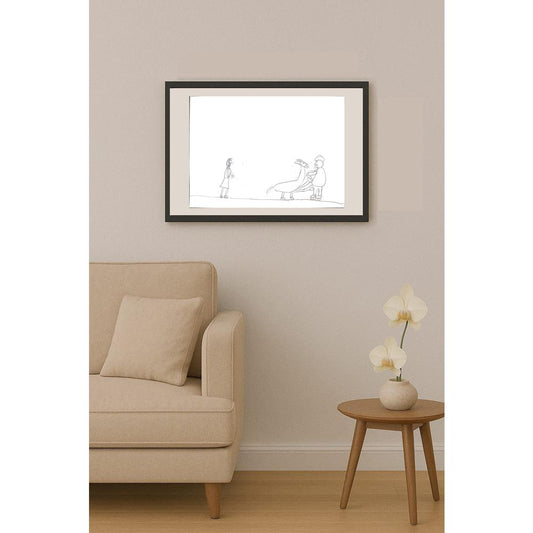 İdil Abanoz 29x21cm Orijinal Karikatür BOD01374