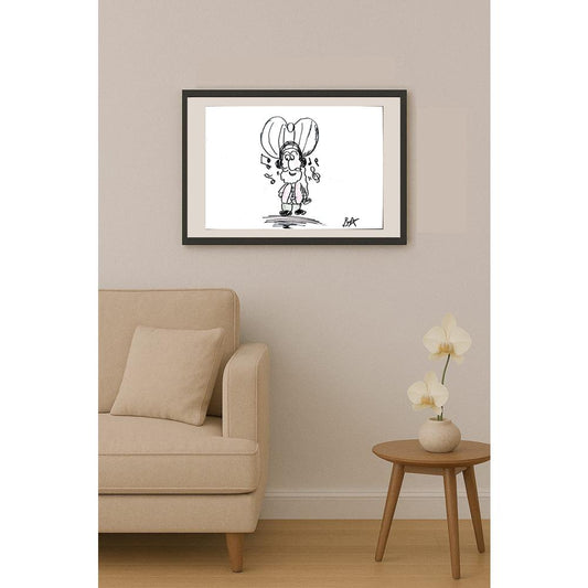 Batuhan Bezcioğlu 29x21cm Orijinal Karikatür BOD01388