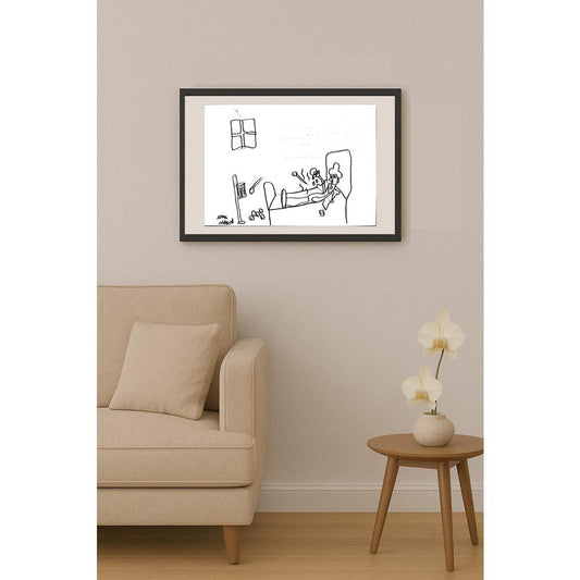 Ufuk Mergen 29x21cm Orijinal Karikatür BOD01389