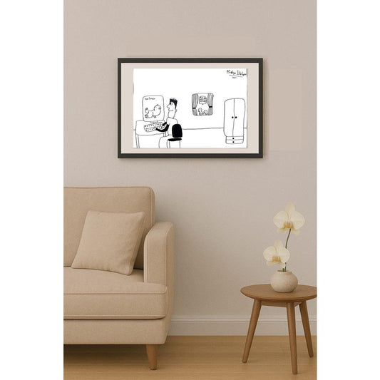 Baha Belge 43x30cm Orijinal Karikatür BOD01465