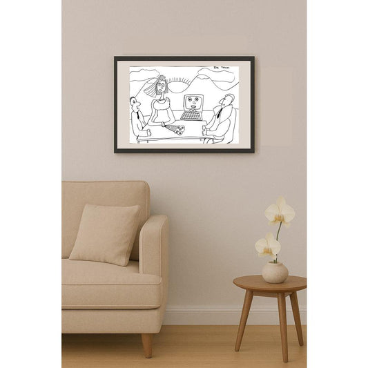 Ece Tezcan 43x30cm Orijinal Karikatür BOD01492