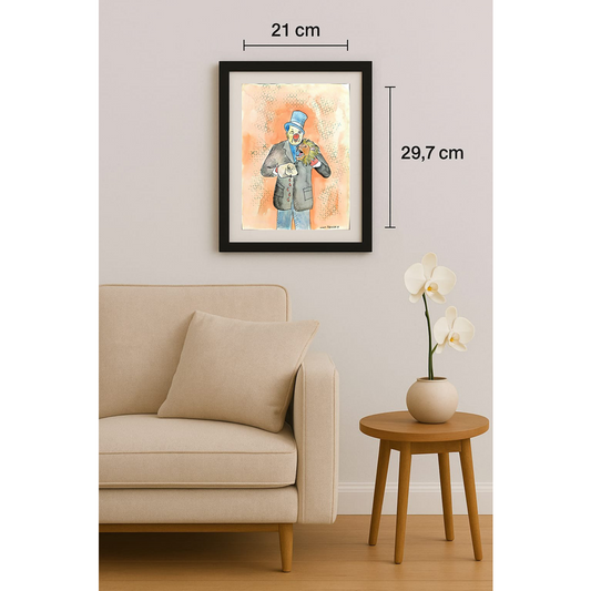 Zlatko Kestevski 29x21cm Orijinal Karikatür BOD01670