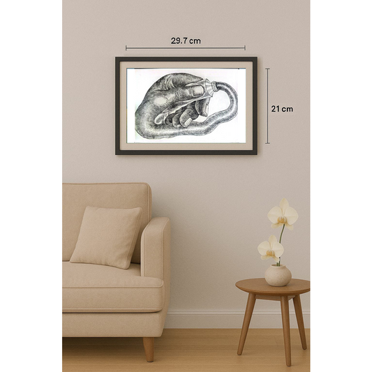 Ali Divandari 29x21cm Orijinal Karikatür BOD01706