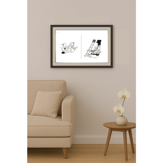 Mike Turner 21x15cm Orijinal Karikatür BOD01785