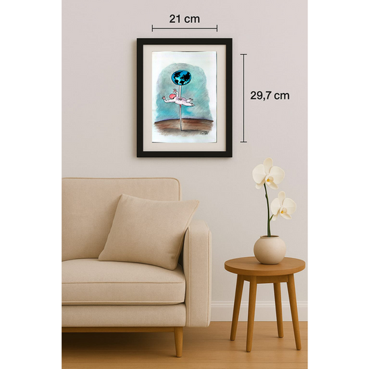 Cristian Topan 29x21cm Orijinal Karikatür BOD01900