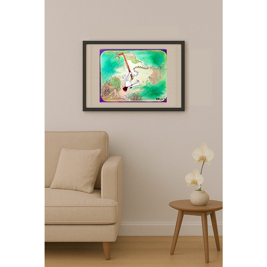 Mahyan Khosro Anjom 24x21cm Orijinal Karikatür BOD01948