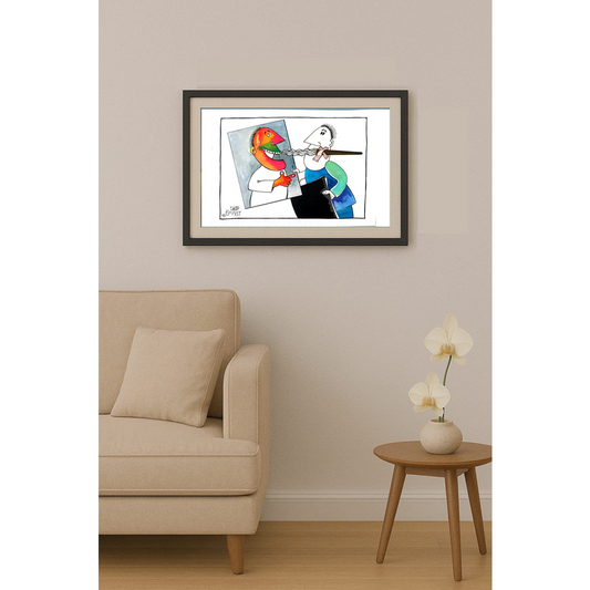 Mohammed Effat 35x25cm Orijinal Karikatür BOD01986