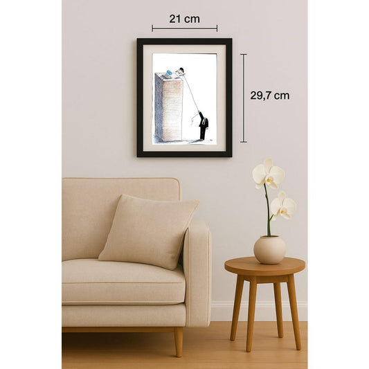 Masoud Ziaei Zardkhashosei 29x21cm Orijinal Karikatür BOD02057