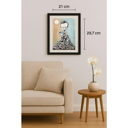 Gholamreza Azimi 29x21cm Orijinal Karikatür BOD02214
