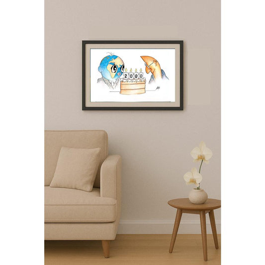 Petar Strinic 29x21cm Orijinal Karikatür BOD02311