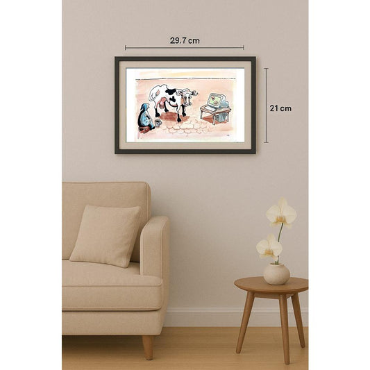 Milivoj Kostic 29x21cm Orijinal Karikatür BOD02611