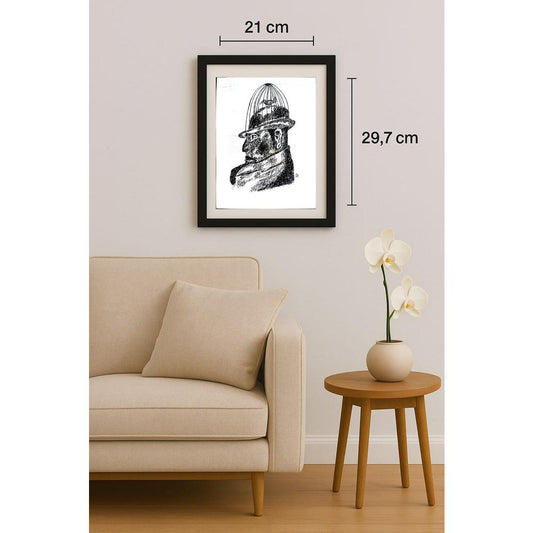 Karim Karımi Zadeh 29x21cm Orijinal Karikatür BOD02855