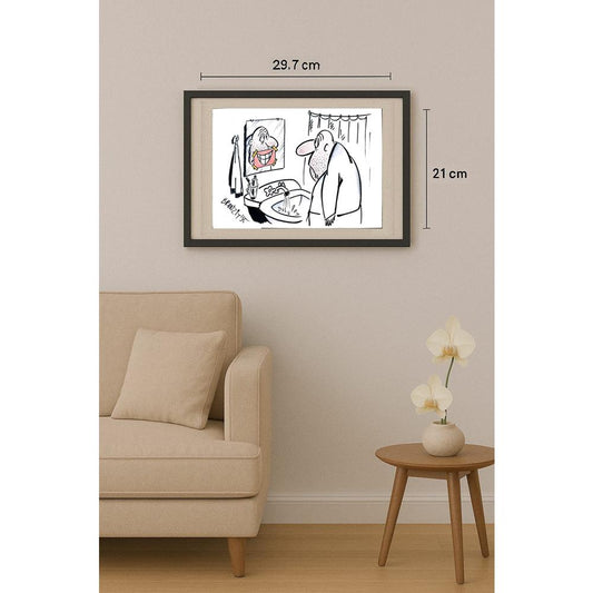 Konstantin Bronzit 29x21cm Orijinal Karikatür BOD02940