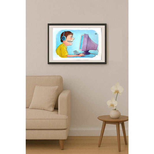 Eshonkulov Maxmudjon 29x21cm Orijinal Karikatür BOD03830