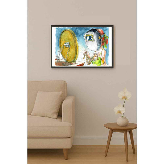 Liviu Stanila Brightness Mask Kişiye Özel Sertifikalı Sınırlı Fine Art Karikatür Baskı CAD00048