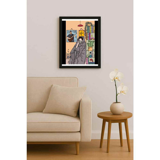 Duygu Sönmez Yalnızlık Kişiye Özel Sertifikalı Sınırlı Fine Art Karikatür Baskı CAD00060