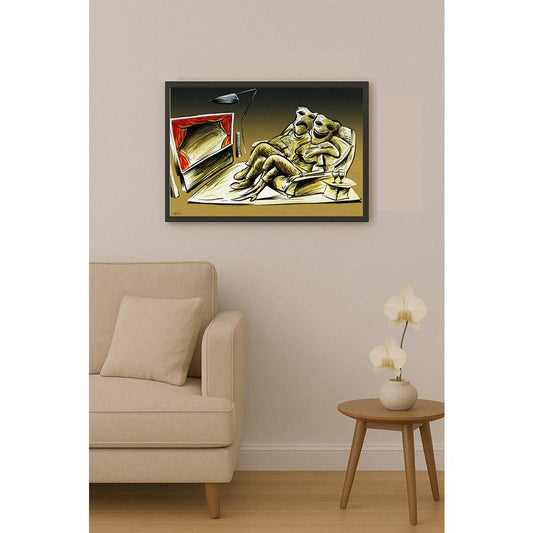 Oğuz Gürel Kişiye Özel Sertifikalı Sınırlı Fine Art Karikatür Baskı CAD00139