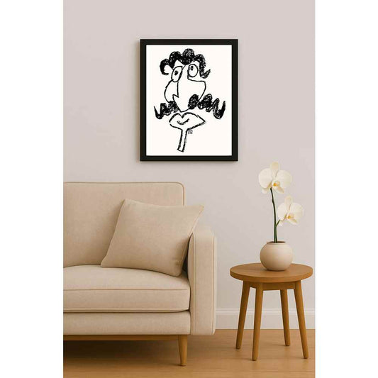 Nezih Danyal Tipler Kişiye Özel Sertifikalı Sınırlı Fine Art Karikatür Baskı NTP00016