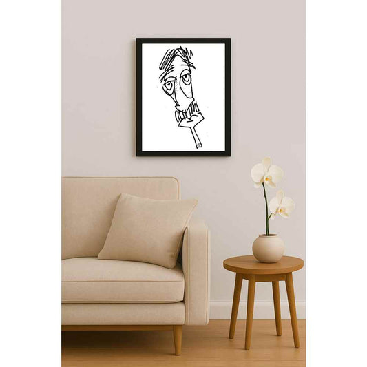 Nezih Danyal Tipler Kişiye Özel Sertifikalı Sınırlı Fine Art Karikatür Baskı NTP00026