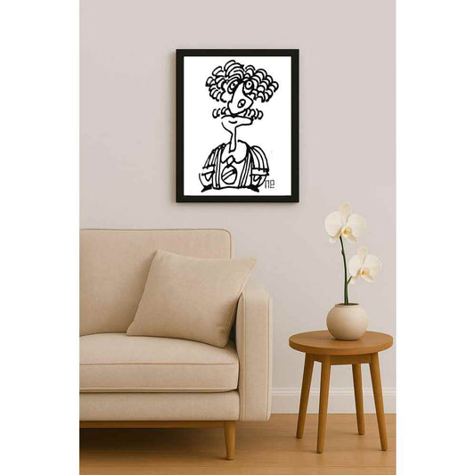 Nezih Danyal Tipler Kişiye Özel Sertifikalı Sınırlı Fine Art Karikatür Baskı NTP00216