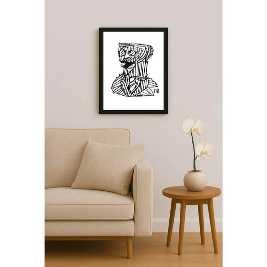 Nezih Danyal Tipler Kişiye Özel Sertifikalı Sınırlı Fine Art Karikatür Baskı NTP00222