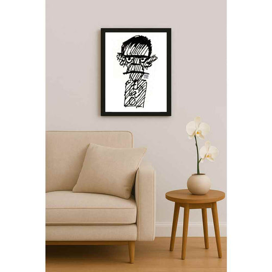 Nezih Danyal Tipler Kişiye Özel Sertifikalı Sınırlı Fine Art Karikatür Baskı NTP00367