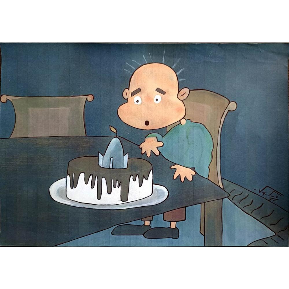 Naeimeh Nikooray 29x21cm Orijinal Karikatür Tablo BOD00005