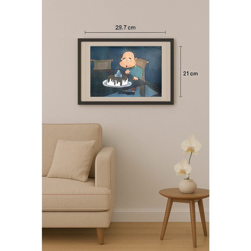 Naeimeh Nikooray 29x21cm Orijinal Karikatür Tablo BOD00005