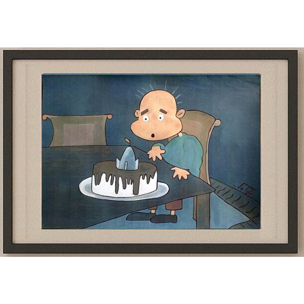 Naeimeh Nikooray 29x21cm Orijinal Karikatür Tablo BOD00005