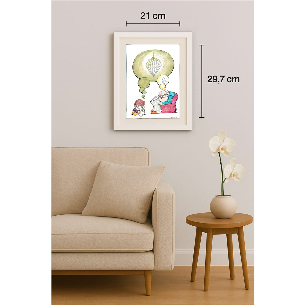 Rahim Baggal Asgari 29x21cm Orijinal Karikatür Tablo BOD00006