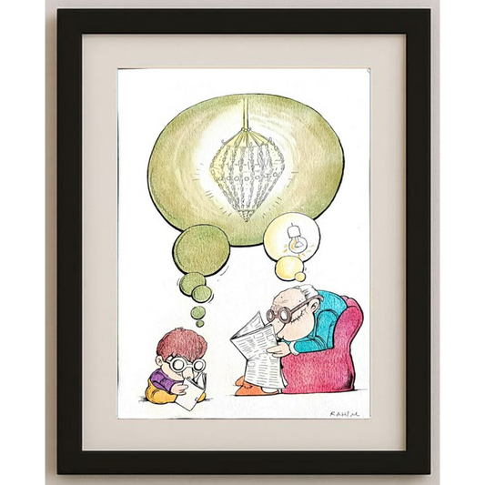 Rahim Baggal Asgari 29x21cm Orijinal Karikatür Tablo BOD00006