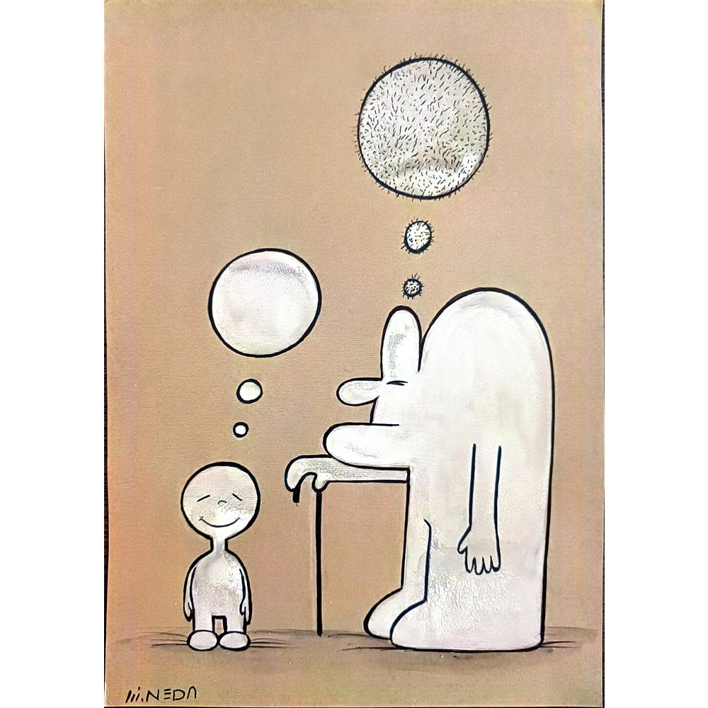 Neda Tanhaei Maghaddam 29x21cm Orijinal Karikatür Tablo BOD00007