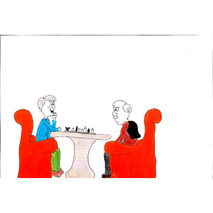 Hossein Abdollahi Adli 29x21cm Orijinal Karikatür Tablo BOD00010