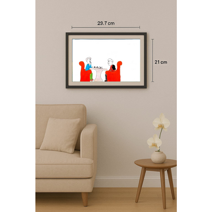 Hossein Abdollahi Adli 29x21cm Orijinal Karikatür Tablo BOD00010