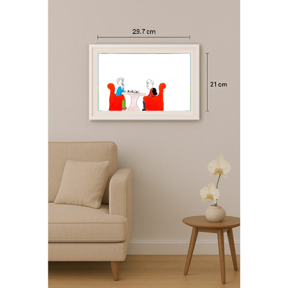 Hossein Abdollahi Adli 29x21cm Orijinal Karikatür Tablo BOD00010