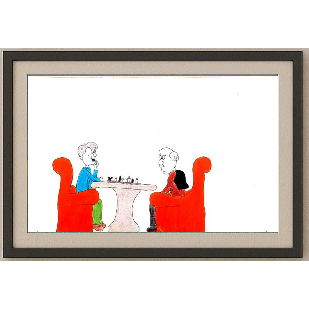 Hossein Abdollahi Adli 29x21cm Orijinal Karikatür Tablo BOD00010