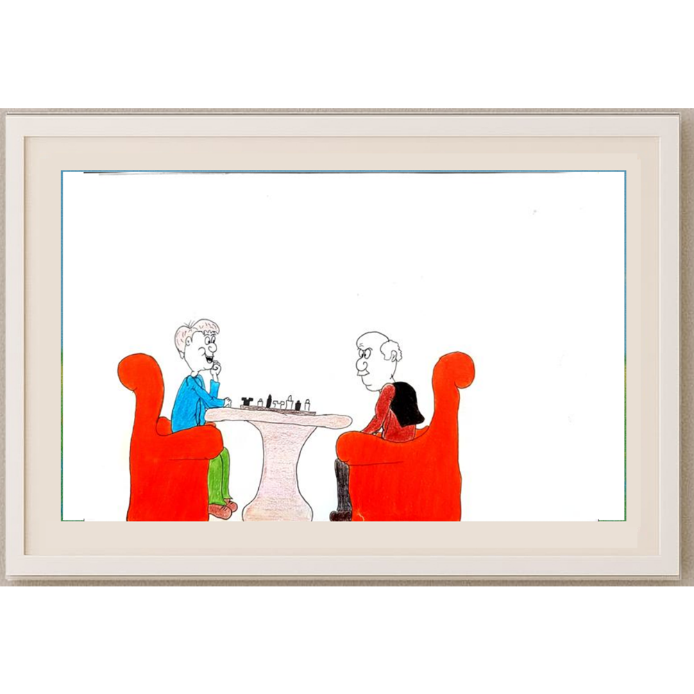 Hossein Abdollahi Adli 29x21cm Orijinal Karikatür Tablo BOD00010