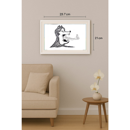 Marian Lupu 29x21cm Orijinal Karikatür Tablo BOD00029