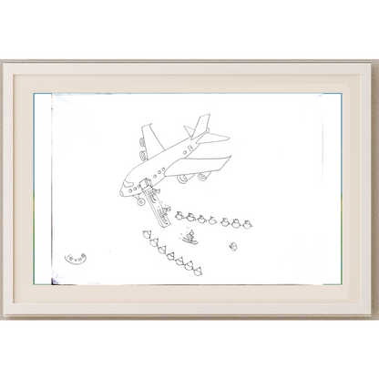 Marian Lupu 29x21cm Orijinal Karikatür Tablo BOD00033