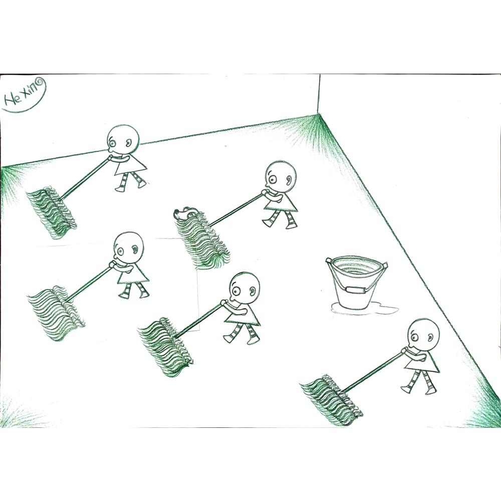 Marian Lupu 29x21cm Orijinal Karikatür Tablo BOD00034