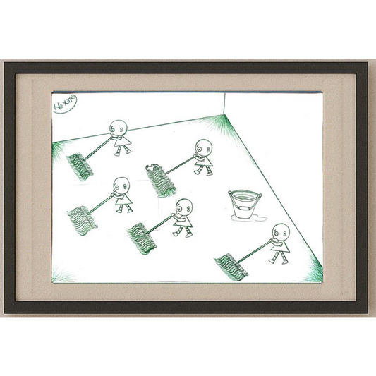 Marian Lupu 29x21cm Orijinal Karikatür Tablo BOD00034