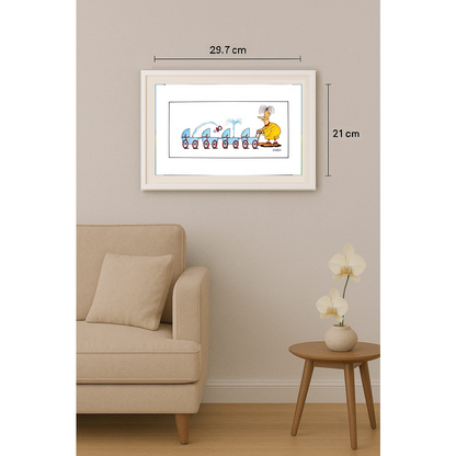 Tadeusz Krotos 29x21cm Orijinal Karikatür Tablo BOD00040
