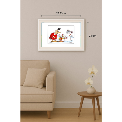 Tadeusz Krotos 29x21cm Orijinal Karikatür Tablo BOD00042