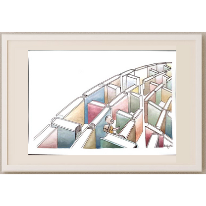 Milan Bukovac 29x21cm Orijinal Karikatür Tablo BOD00048