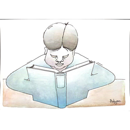Milan Bukovac 29x21cm Orijinal Karikatür Tablo BOD00049